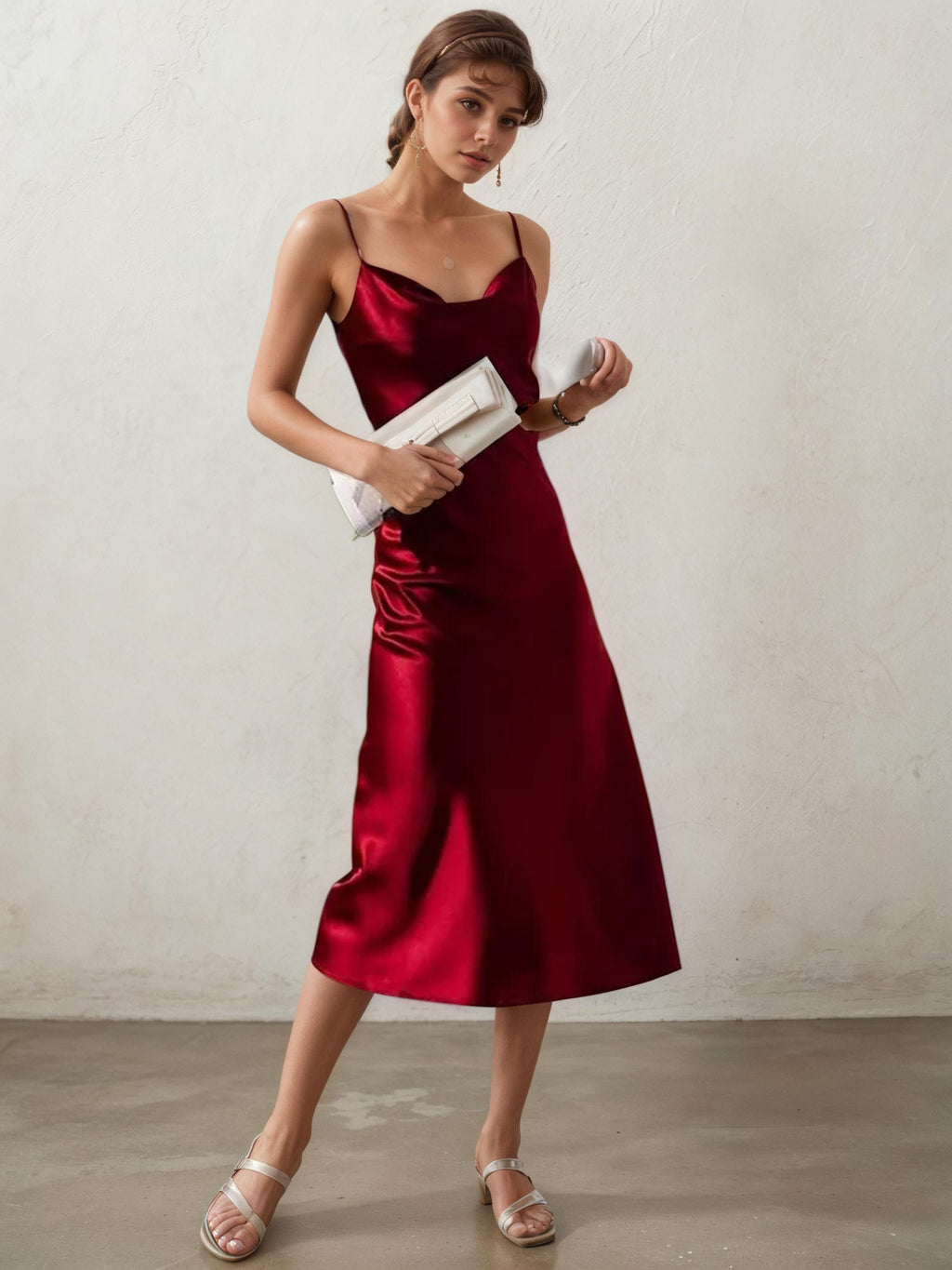 ELIZA – Silk Midi Slip Dress