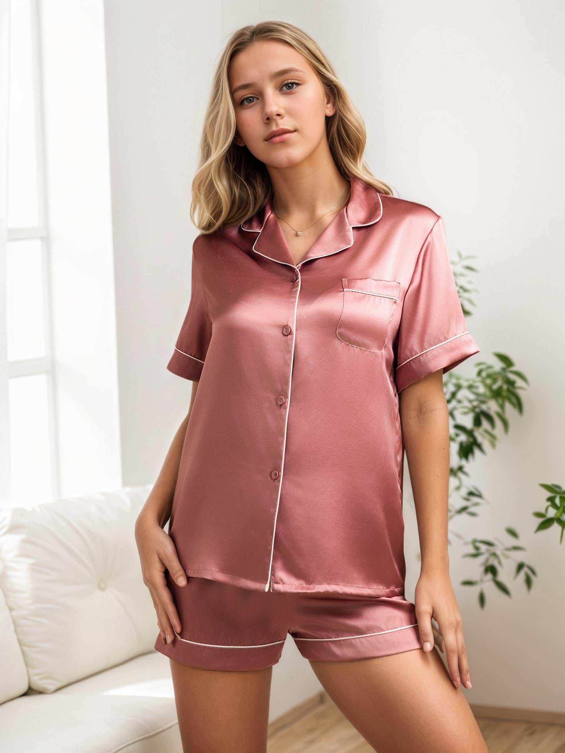 ISABELLE – Silk Short Pajama Set for Women