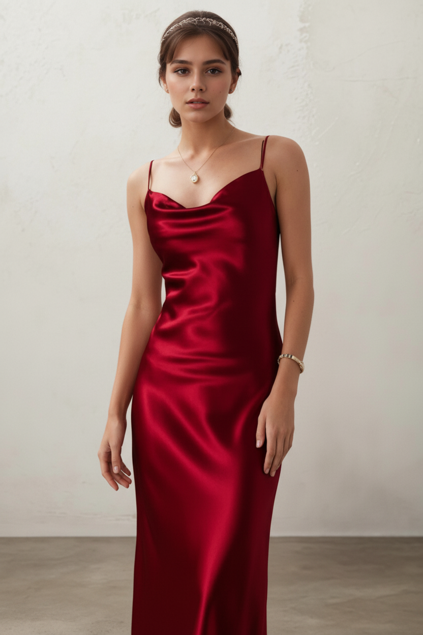 ELIZA – Silk Midi Slip Dress