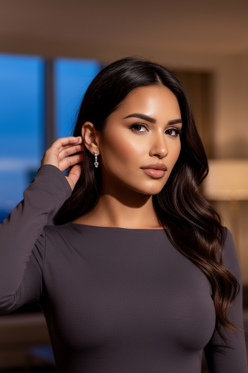 ELENA – Elegant Silk Bodycon Maxi Dress for Women