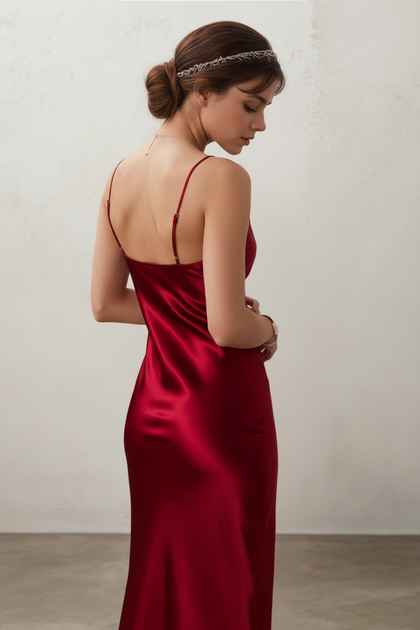 ELIZA – Silk Midi Slip Dress