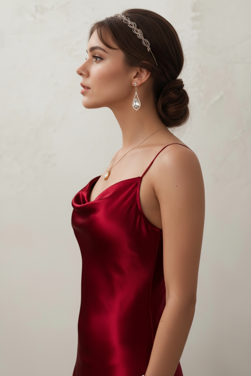 ELIZA – Silk Midi Slip Dress