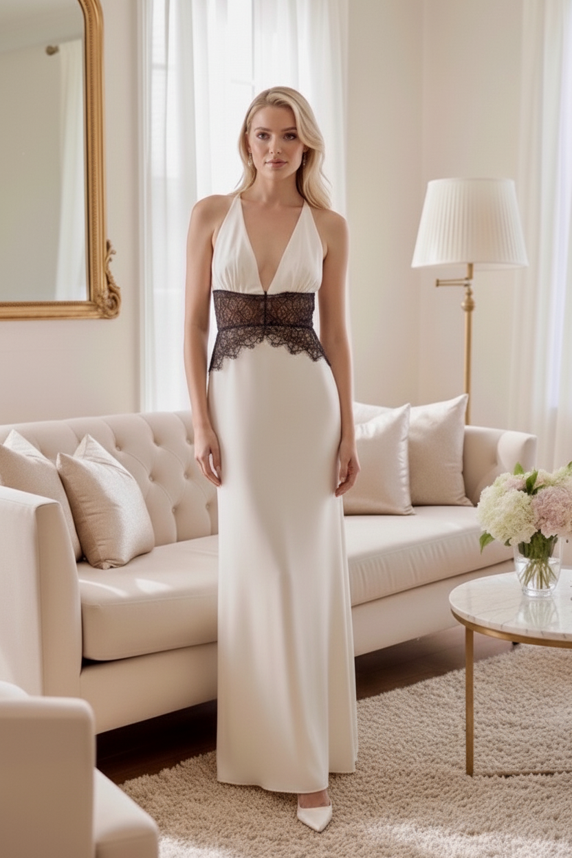 AMÉLIE – Elegant Silk Maxi Dress