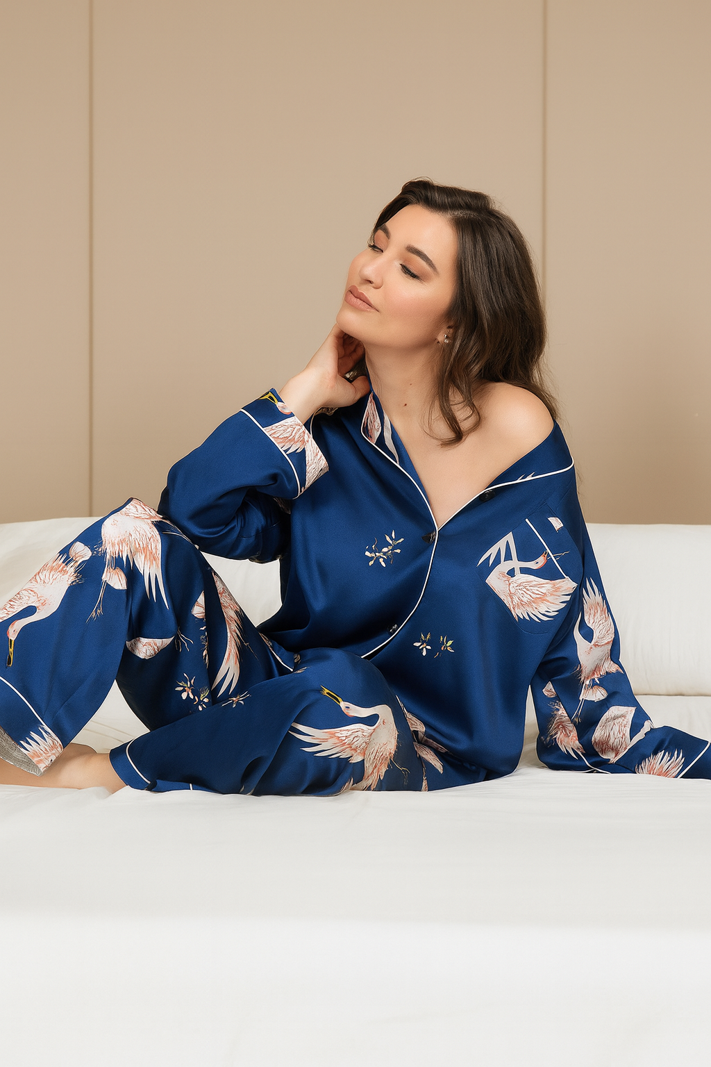 CHLOE – Luxury Pure Silk Pajama Set for Women