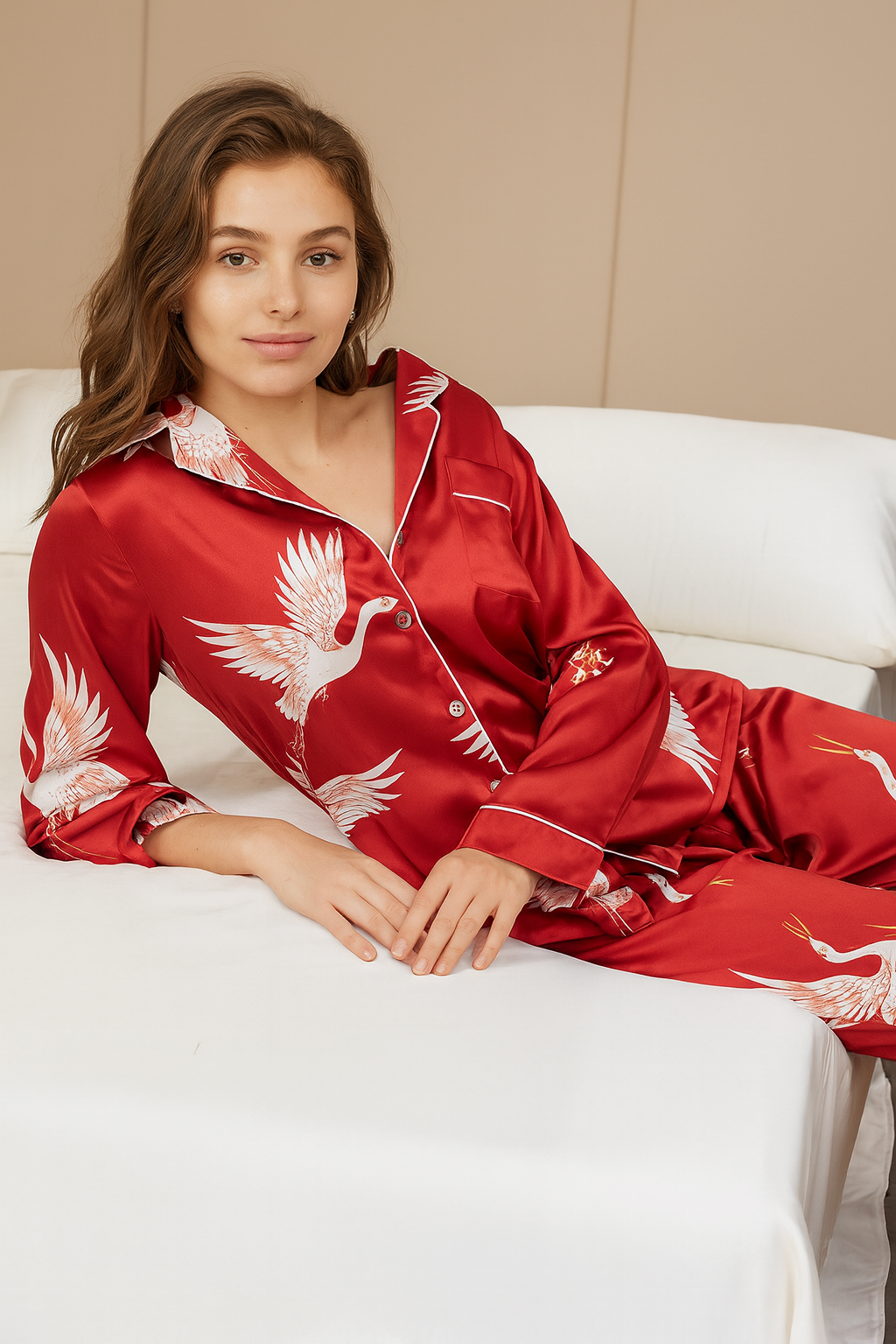 CHLOE – Luxury Pure Silk Pajama Set for Women
