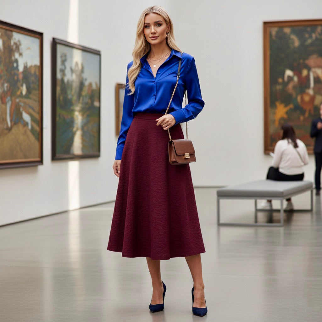 COLETTE – Classic Long-Sleeve Silk Blouse