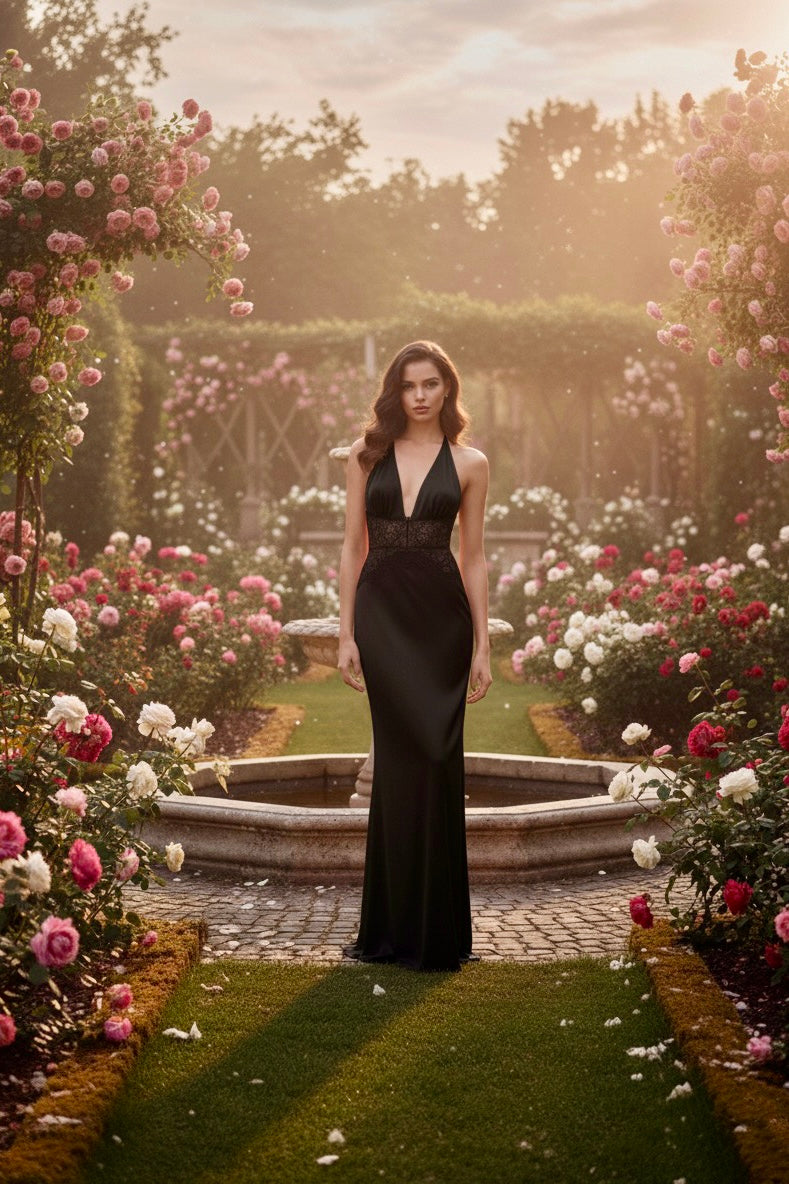 AMÉLIE – Elegant Silk Maxi Dress for Women