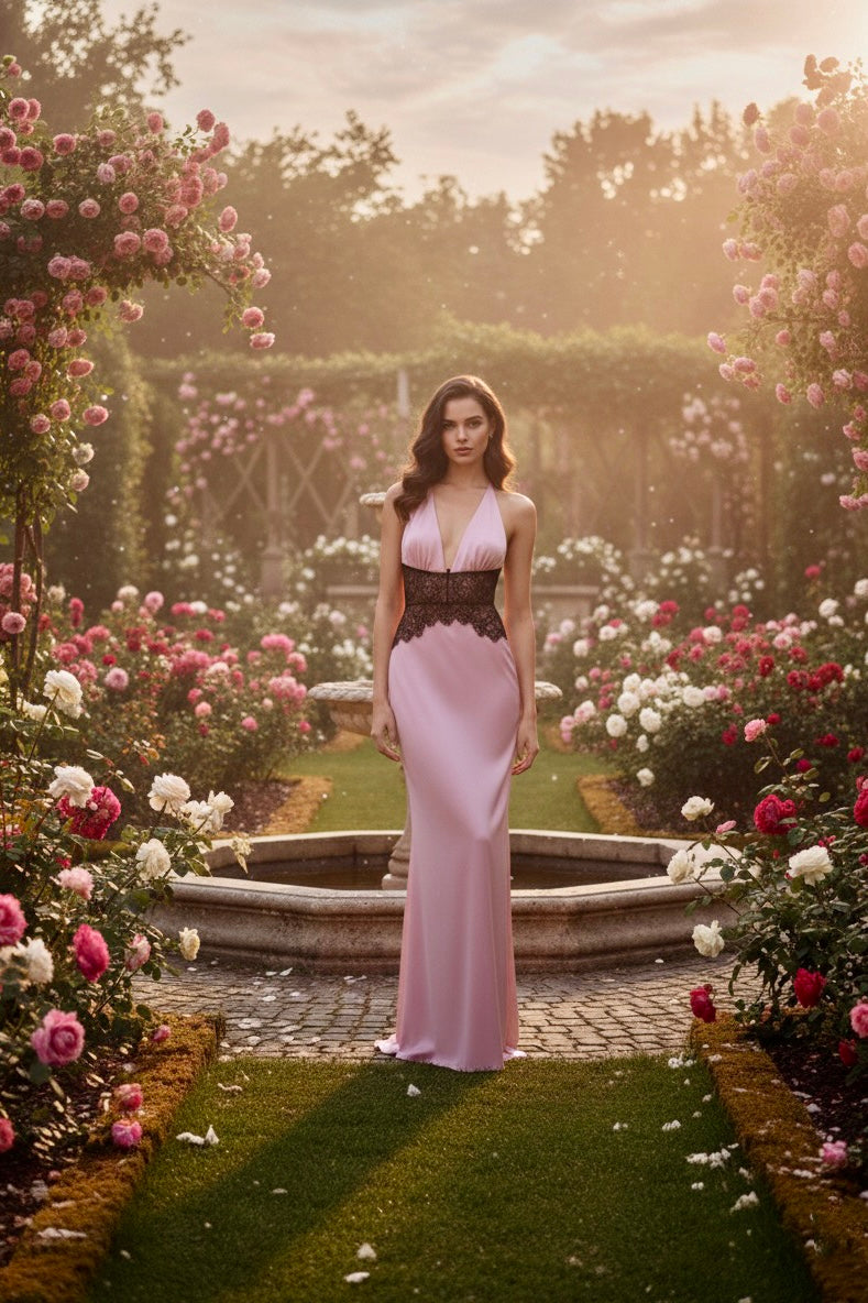 AMÉLIE – Elegant Silk Maxi Dress for Women