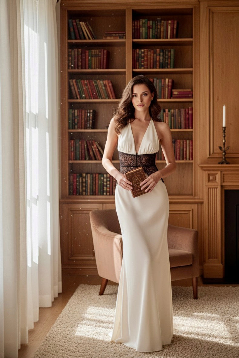 AMÉLIE – Elegant Silk Maxi Dress for Women