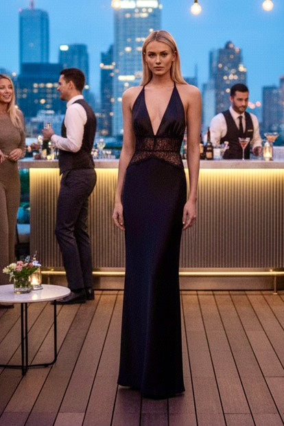 AMÉLIE – Elegant Silk Maxi Dress for Women