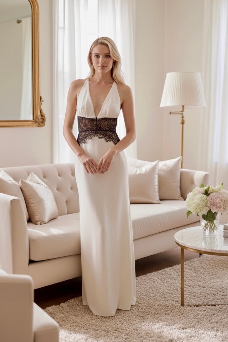 AMÉLIE – Elegant Silk Maxi Dress for Women