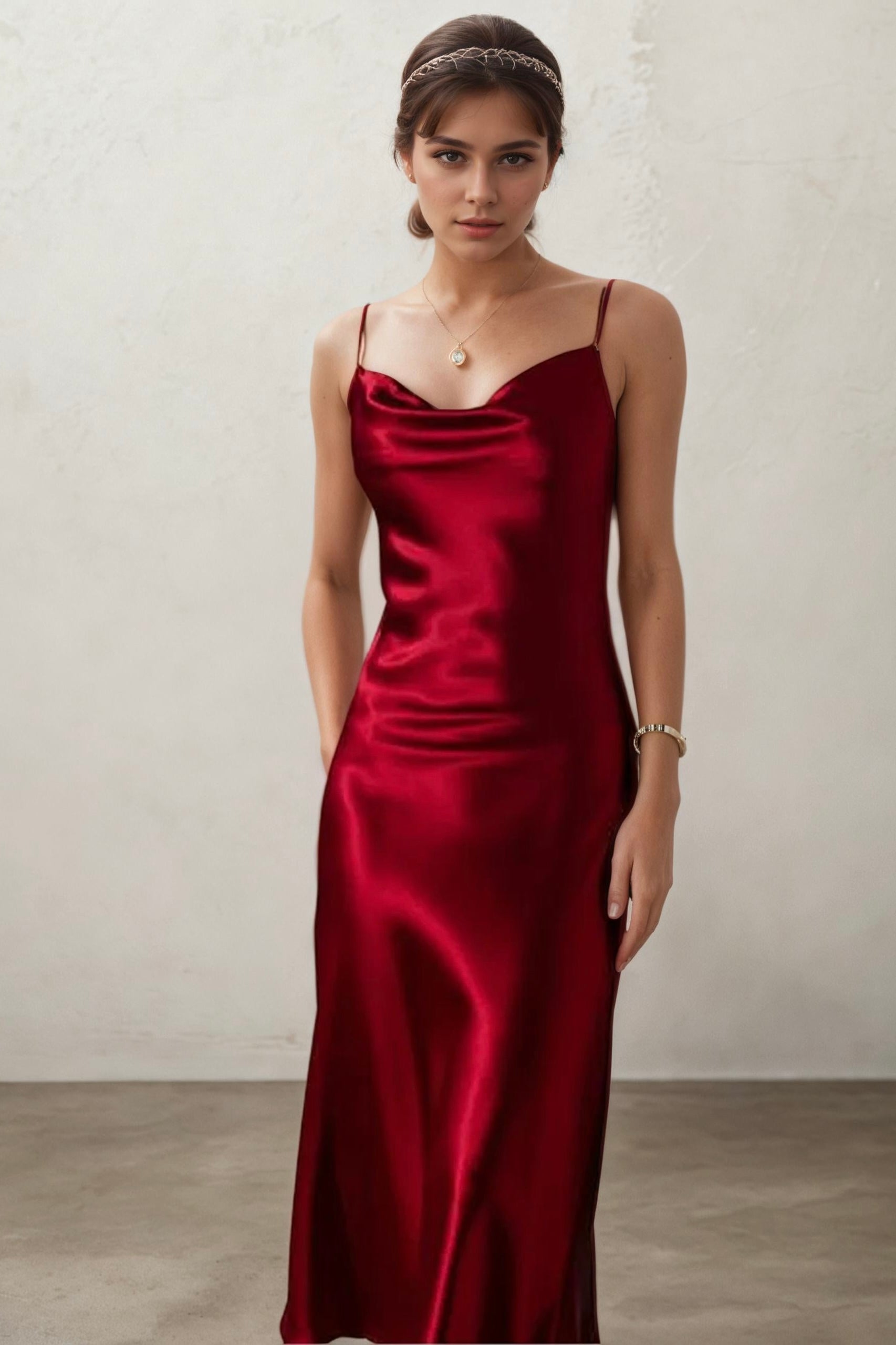 ELIZA – Silk Midi Slip Dress