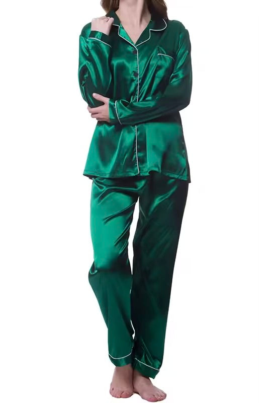 SOPHIA – Classic Long Silk Pajama Set