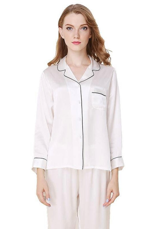 SOPHIA – Classic Long Silk Pajama Set