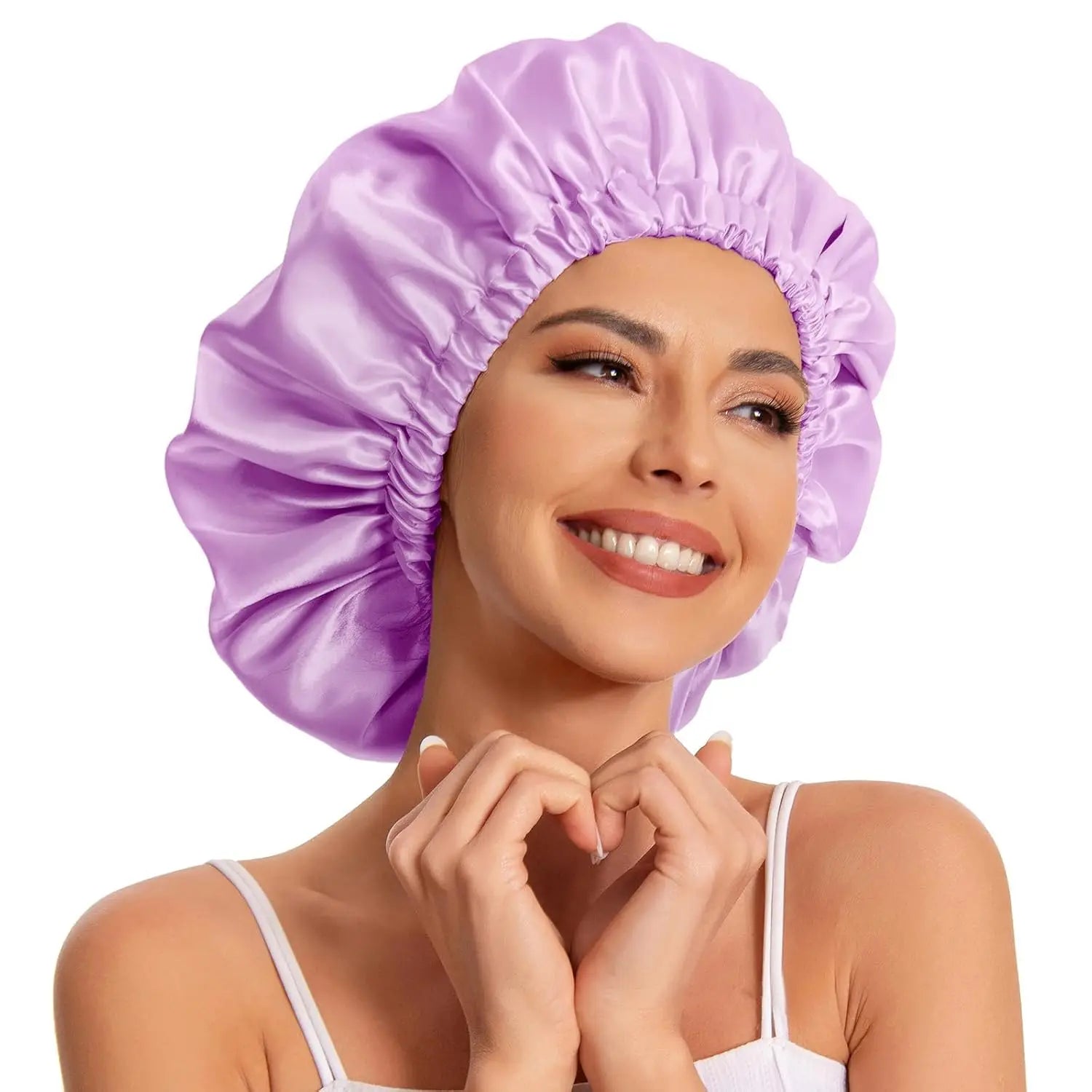 Satin Bonnet Silk Bonnet Hair Bonnet Sleeping Slouchy Beanie Hat Satin Sleep Cap Nightcap Bonnets for Women'S Natural Curly Hair