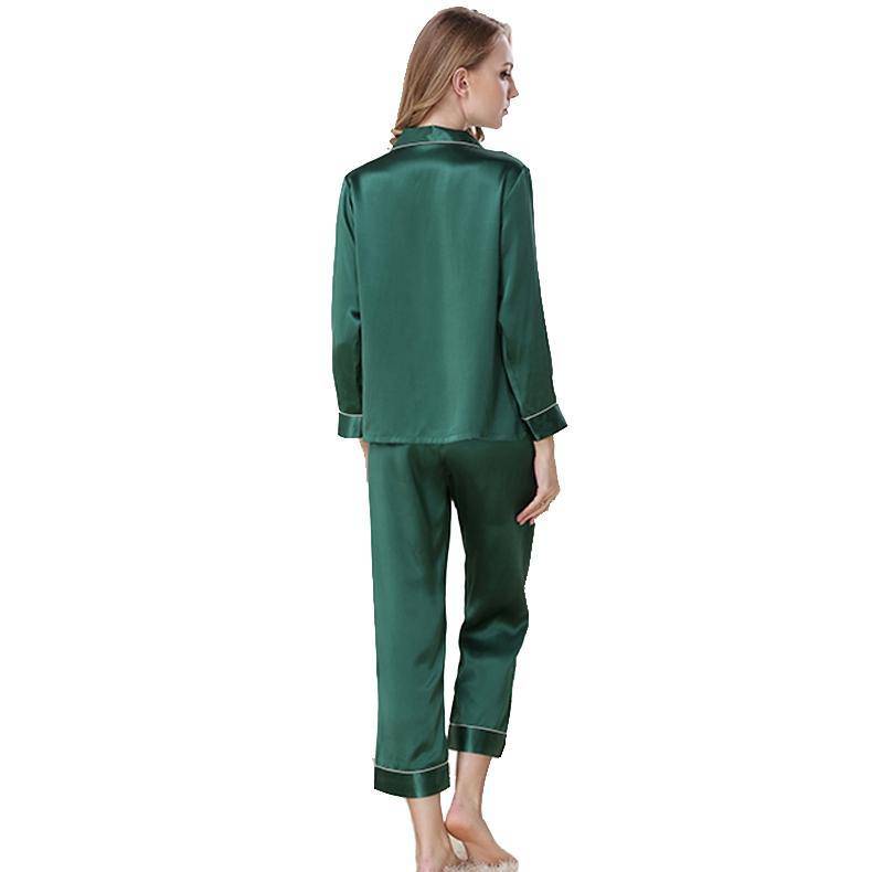 SOPHIA – Classic Long Silk Pajama Set for Women
