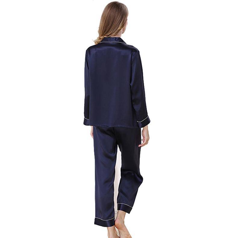 SOPHIA – Classic Long Silk Pajama Set for Women