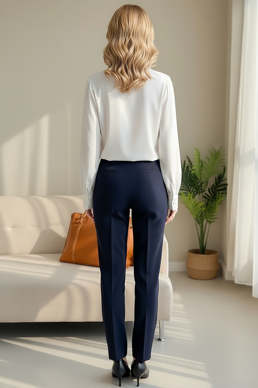 AVA – Elegant Tie-Front Silk Blouse
