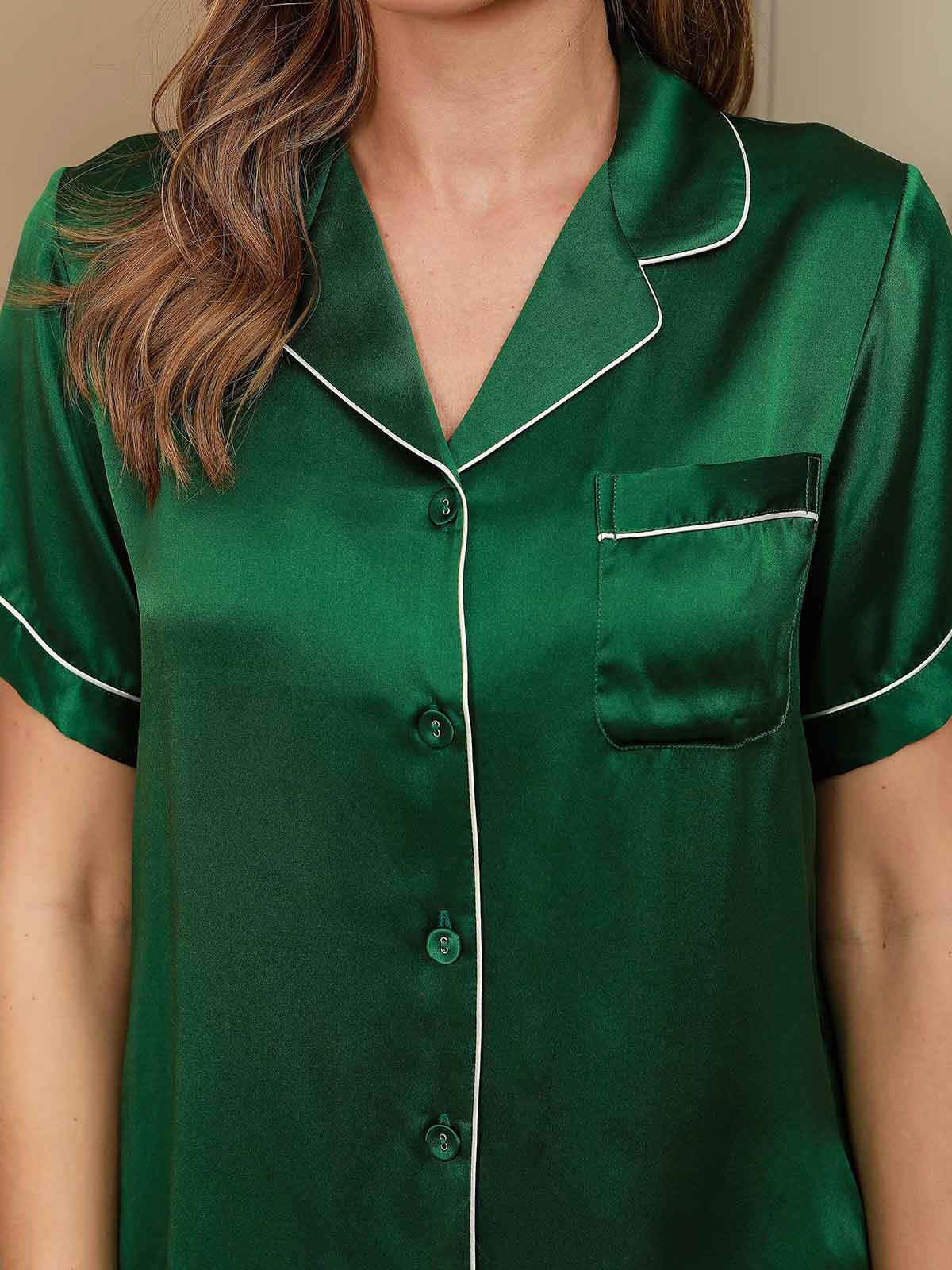 ISABELLE – 100% Mulberry Silk Short Pajama Set for Women